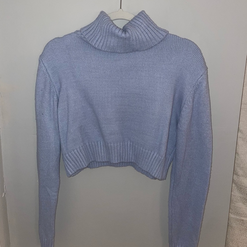 Soft light blue Brandy Melville turtleneck sweater